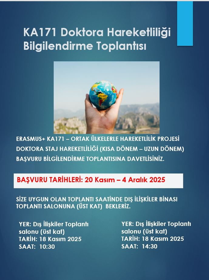 KA171 Doktora Hareketliliği Bilgilendirme Toplantısı