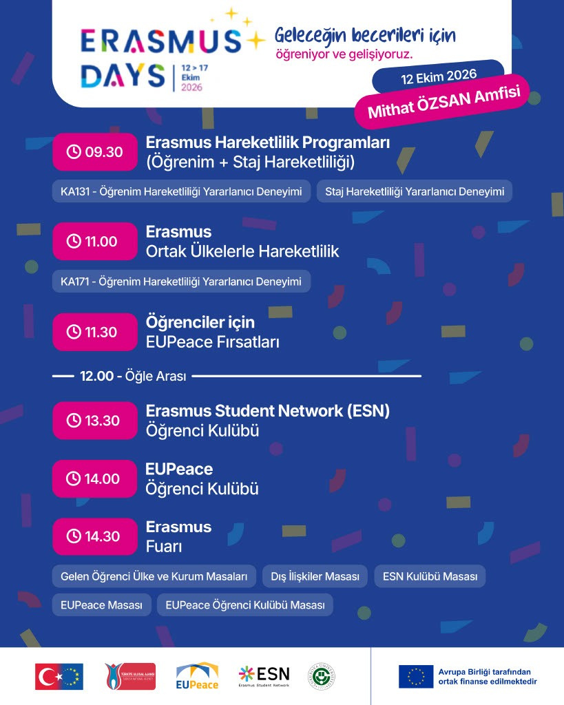 Çukurova Üniversitesinde ERASMUS GÜNLERİ
